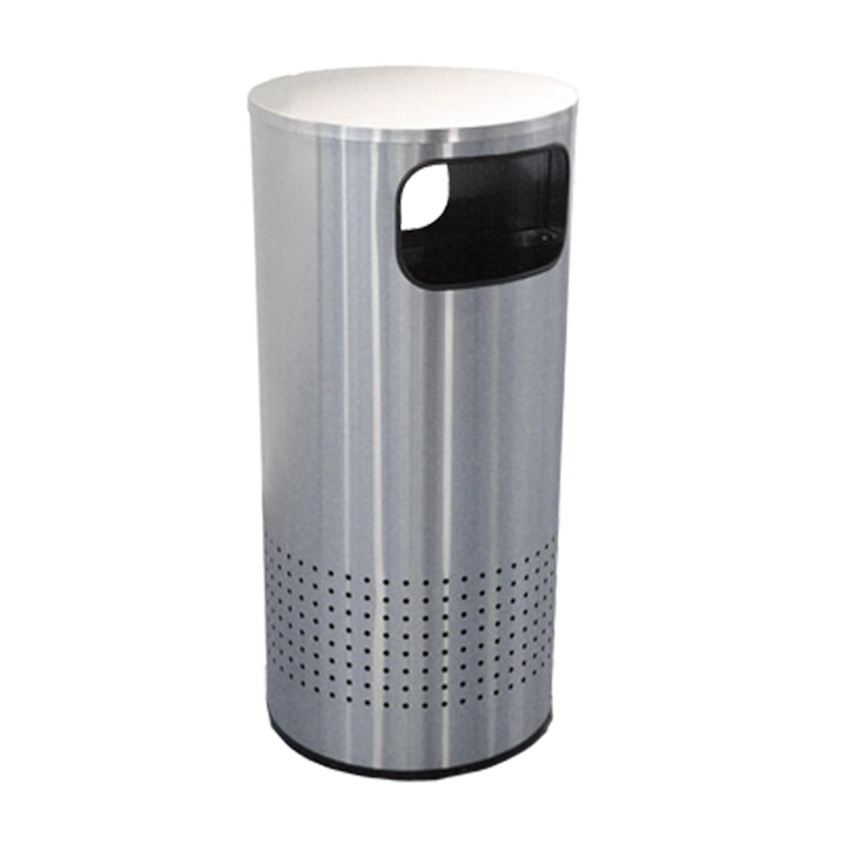 Bote de Basura Alto de Acero Inoxidable con Abertura Lateral – 195 Litros