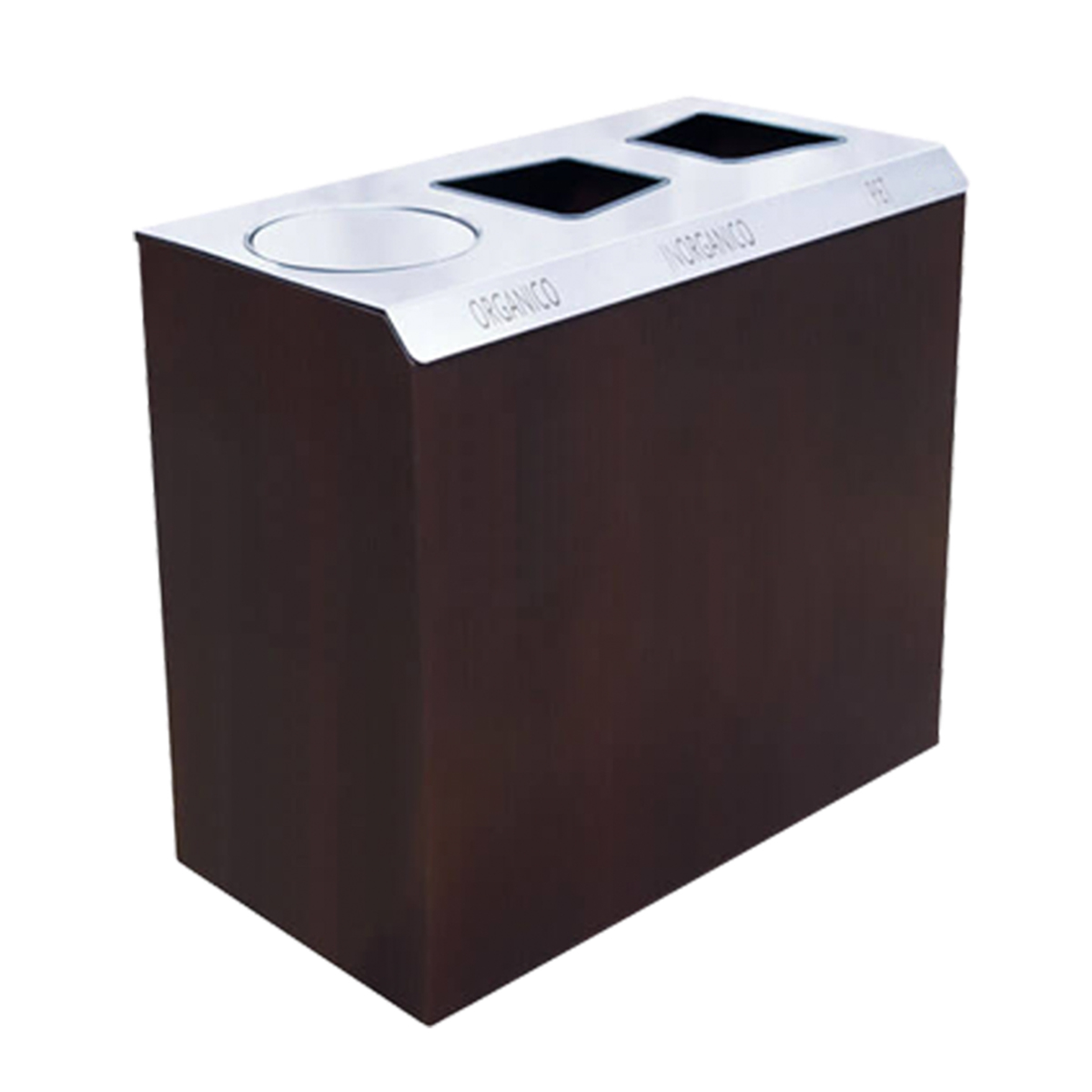 Basurero Office B de Madera con Triple Separación y Balancín – Diseño Ejecutivo