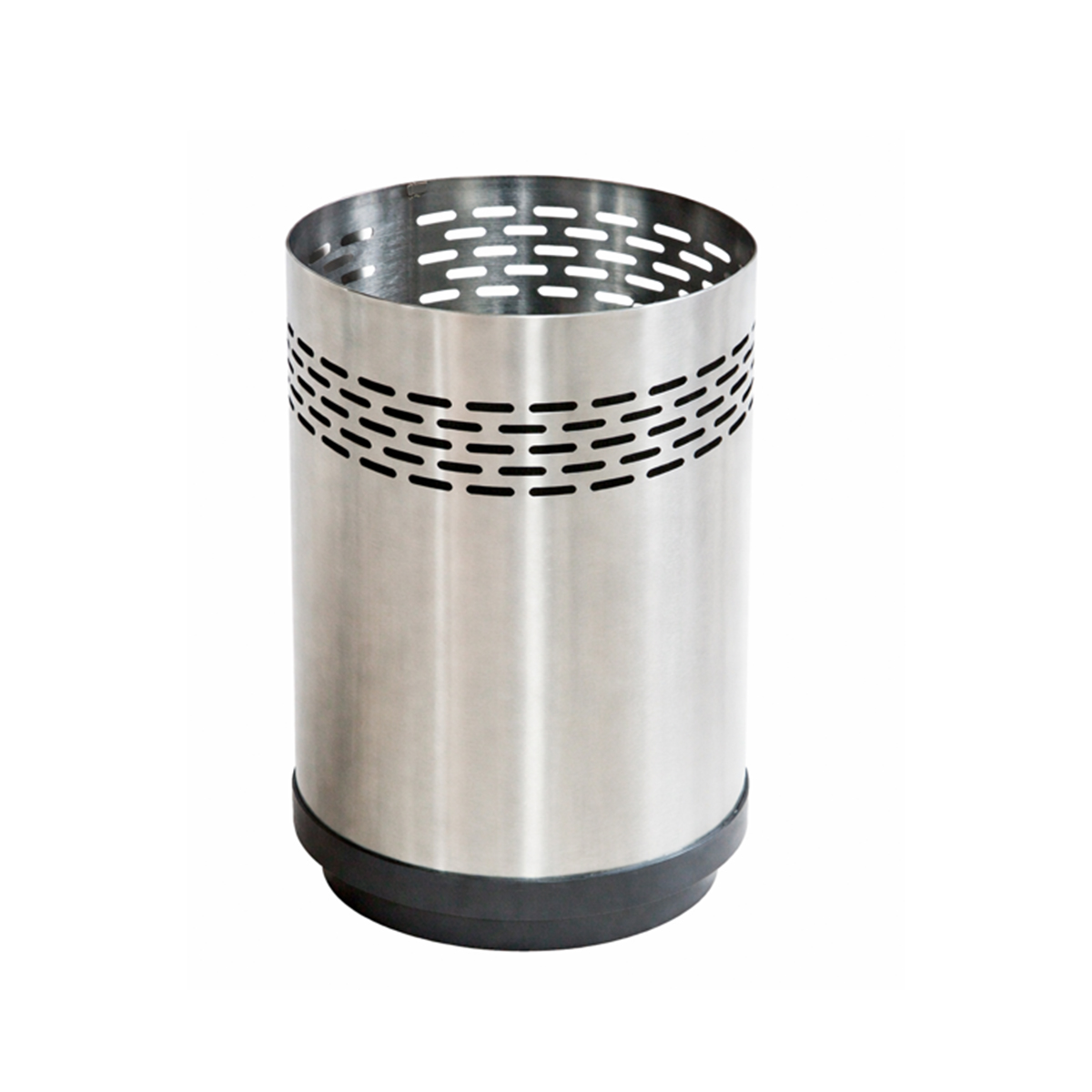 Cesto Papelero Punzonado Superior de Acero Inoxidable | 15 Litros