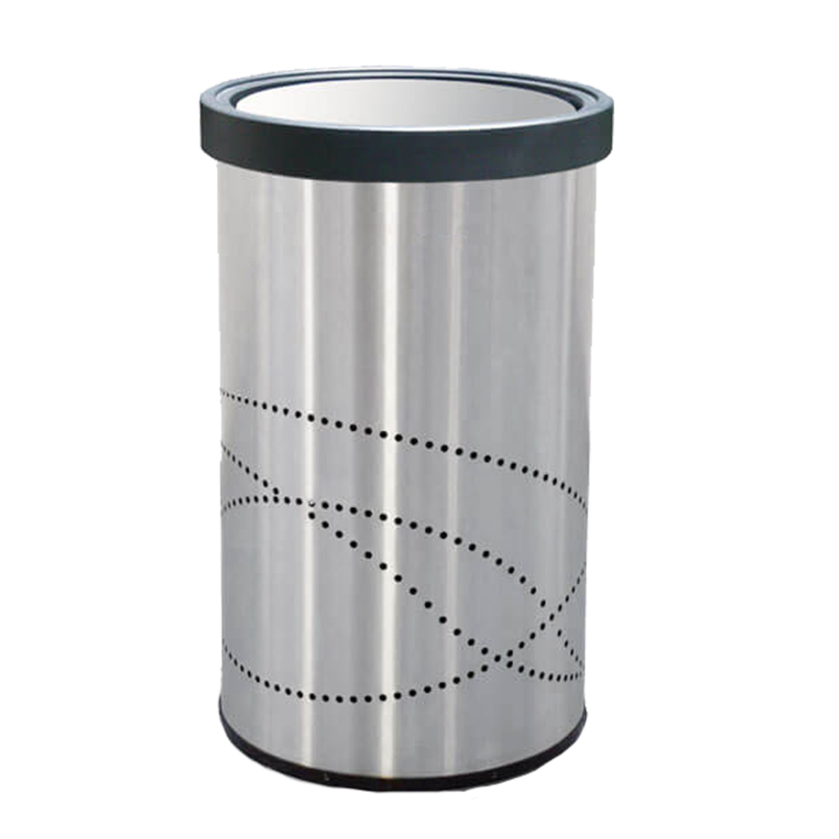 Bote de Basura Jumbo con Aro Balancín de Acero Inoxidable – 150 Litros