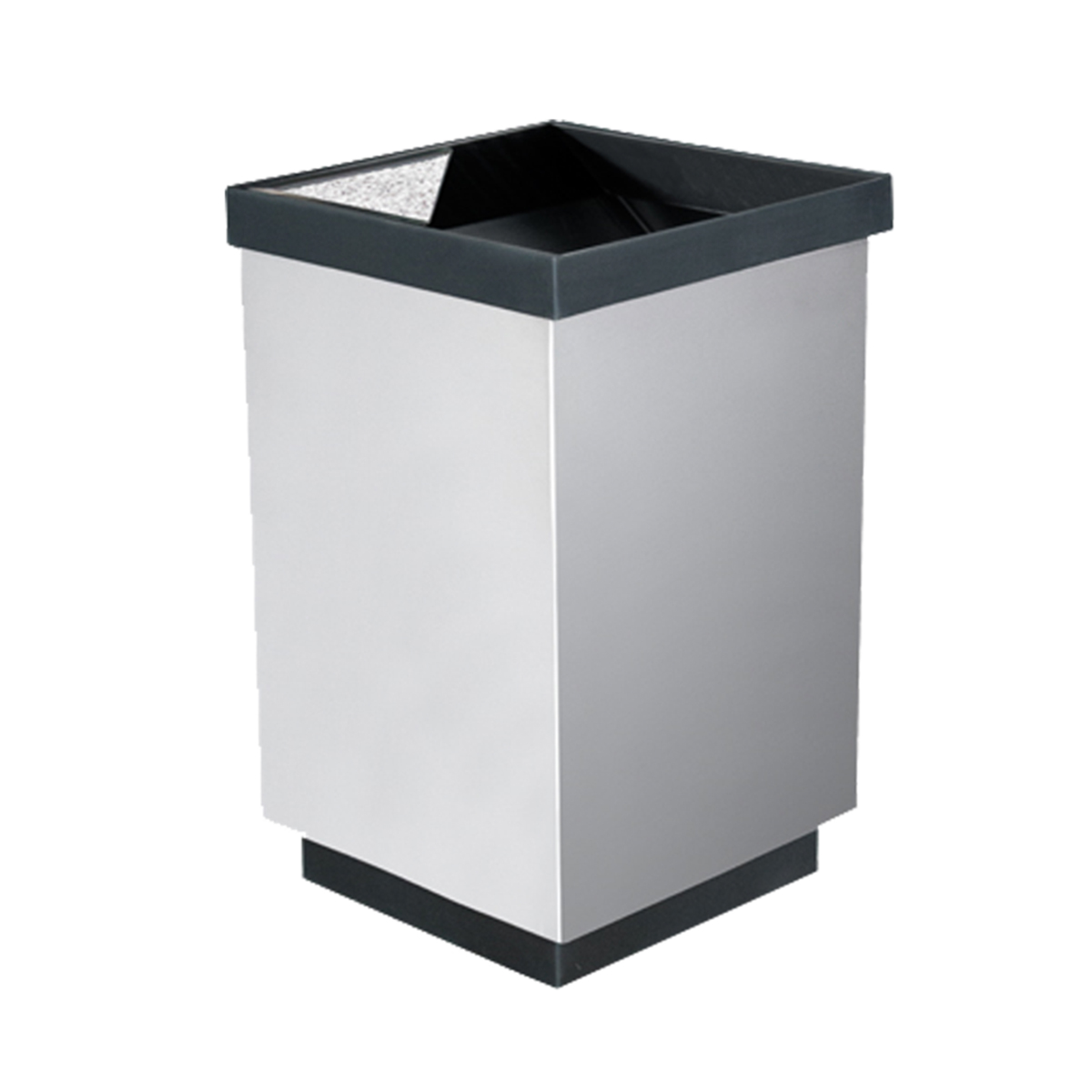 Cenicero Papelero Cuadrado de Acero Inoxidable con Arena – 98 Litros