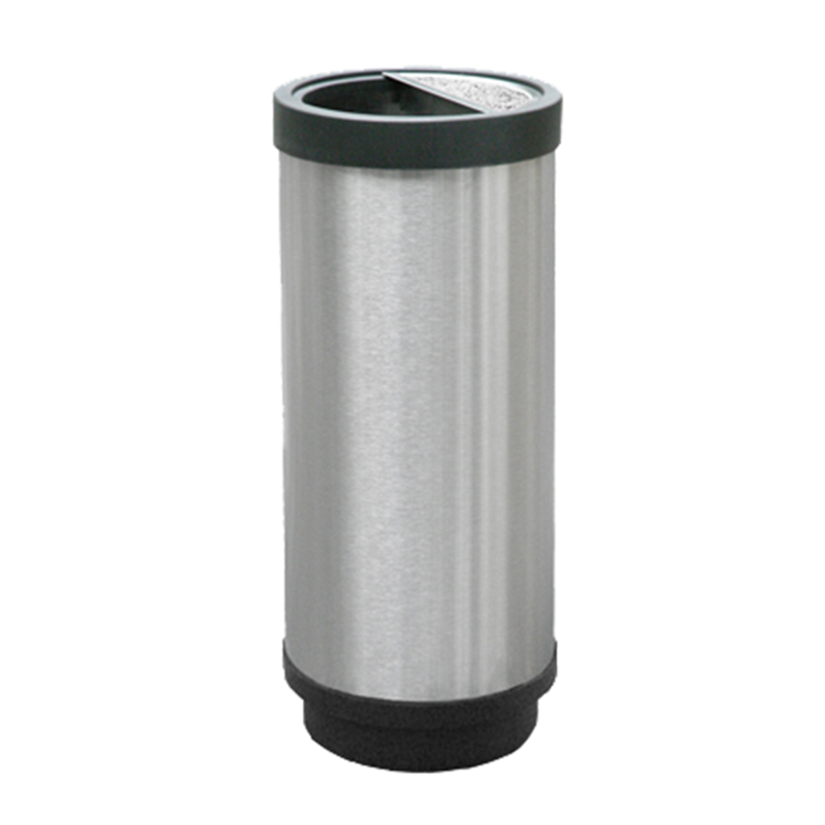 Cenicero Cilíndrico de Acero Inoxidable con Charola y Arena – 41 Litros