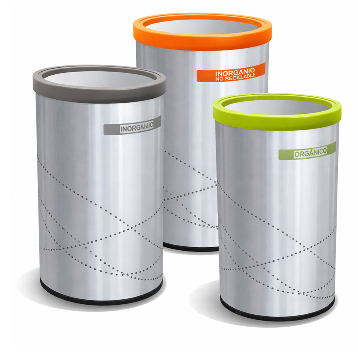 Bote de Basura Jumbo con Tapa Balancín de Acero Inoxidable – 150 Litros