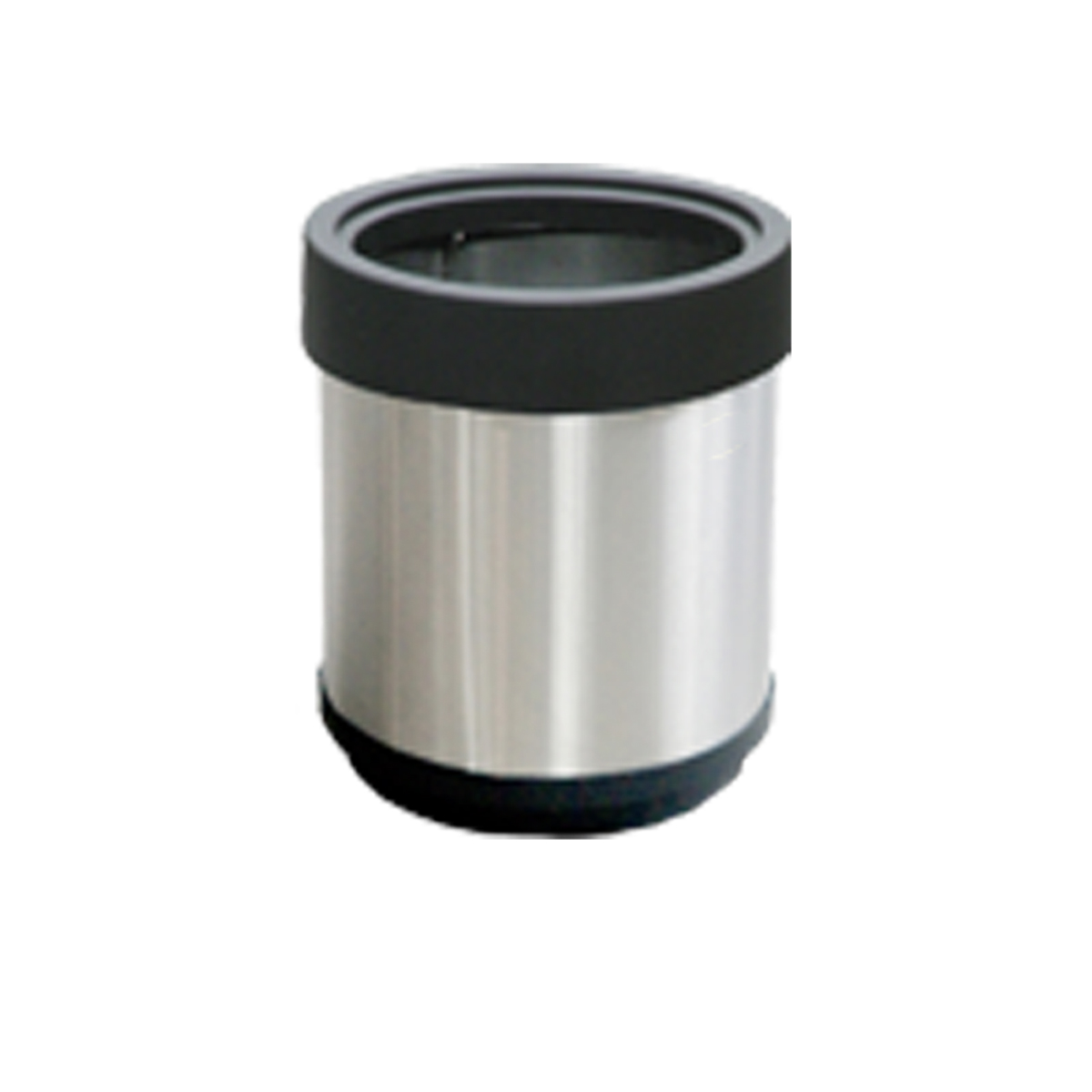 Cesto Papelero Cilíndrico con Aro Superior | Acero Inoxidable 21 L