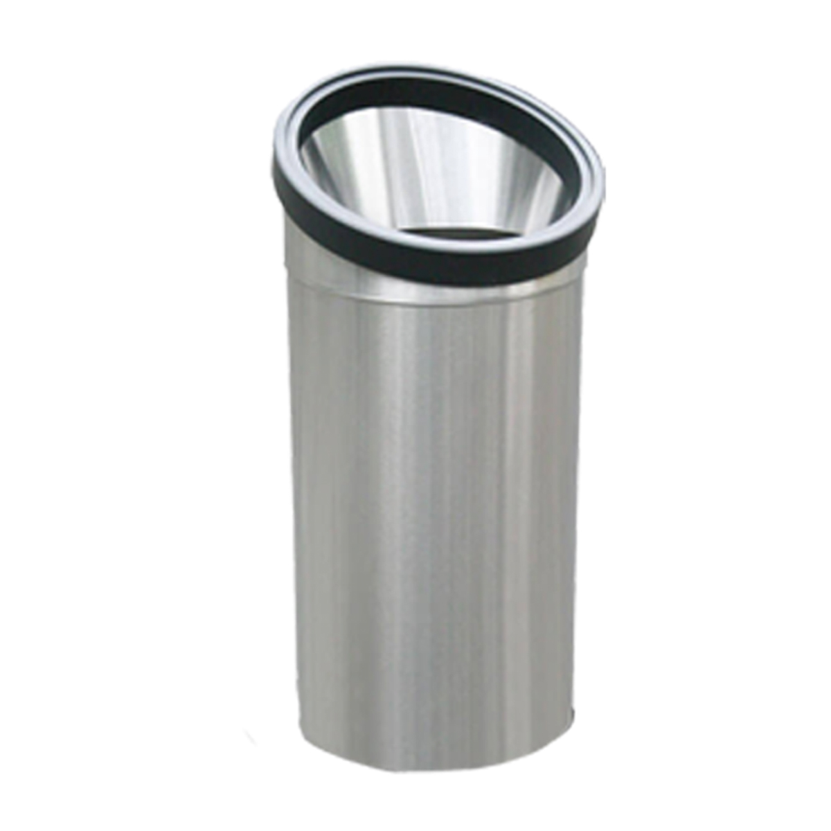 Bote de Basura Jumbo de Acero Inoxidable con Tapa Inclinada – 170 Litros