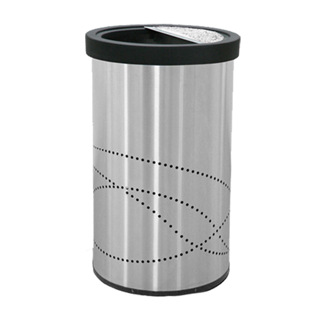 Cenicero Jumbo con Aro Balancín – Acero Inoxidable | 150 Litros