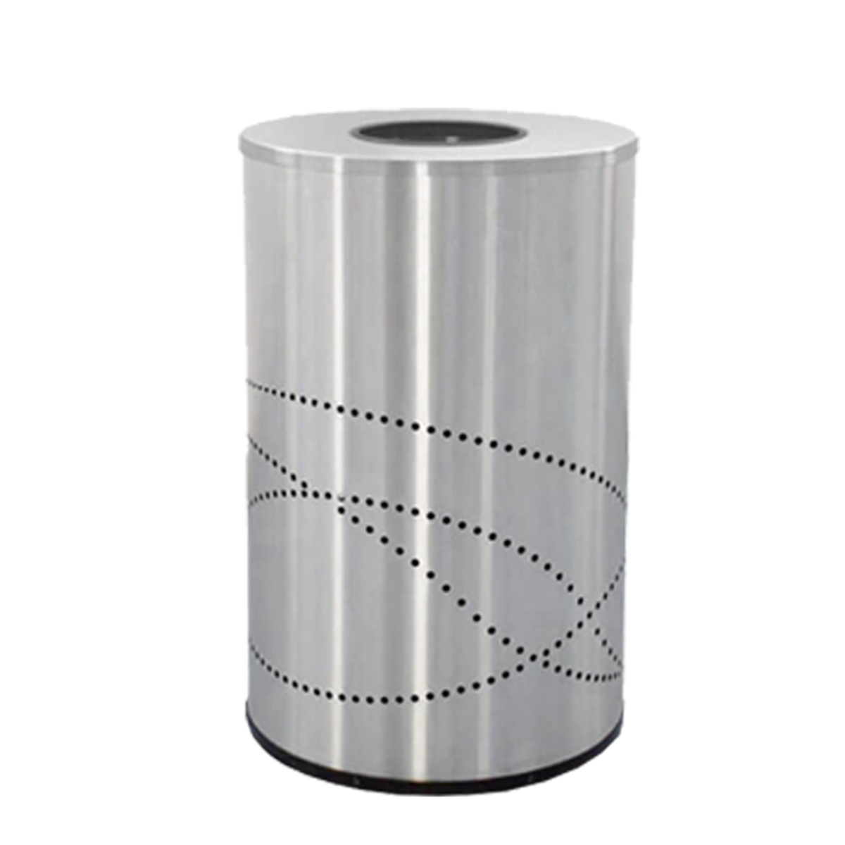 Bote de Basura Jumbo de Acero Inoxidable con Tapa Perforada – 150 Litros