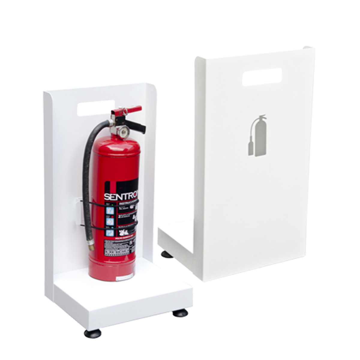 Screen Móvil para Extintor – Protector de Seguridad con Ruedas