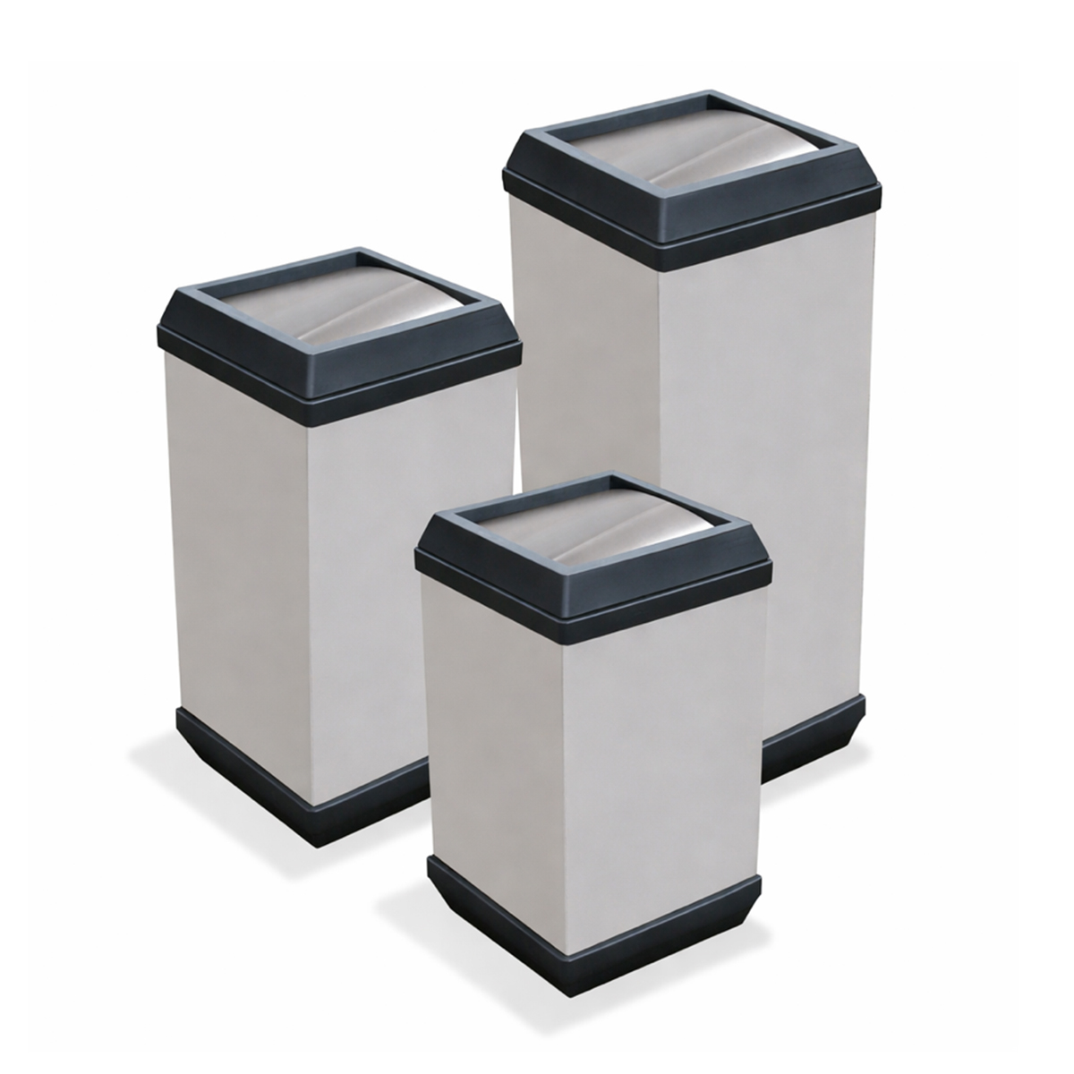 Bote de Basura Cubo con Tapa Balancín de Acero Inoxidable – 26, 33 y 47 Litros