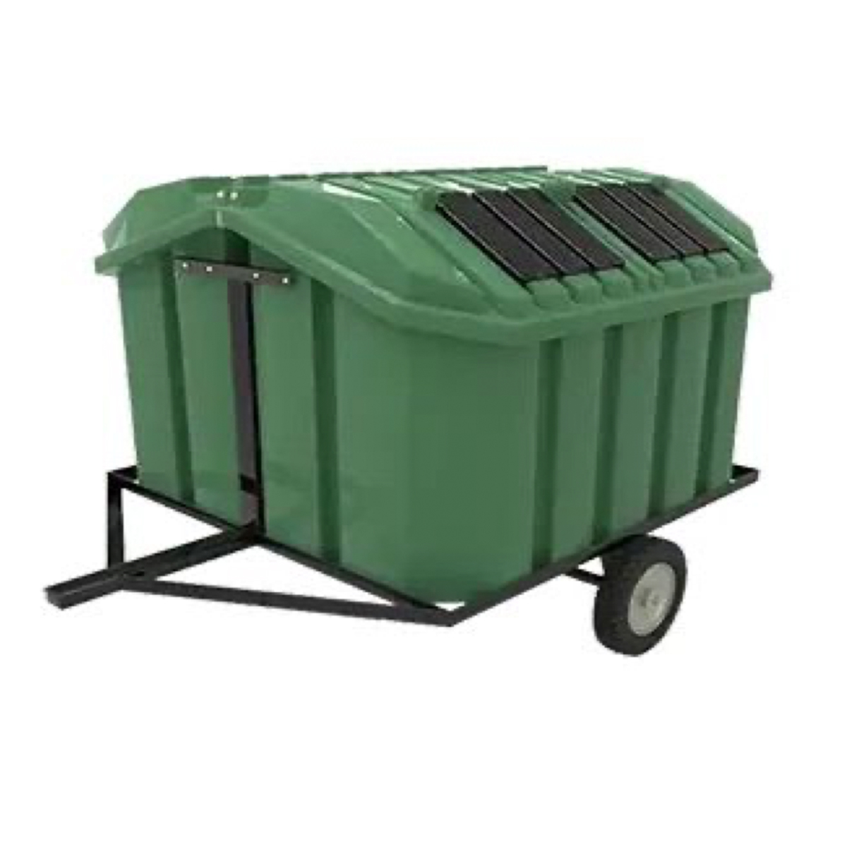 CONTENEDOR DE BASURA INDUSTRIAL CON REMOLQUE