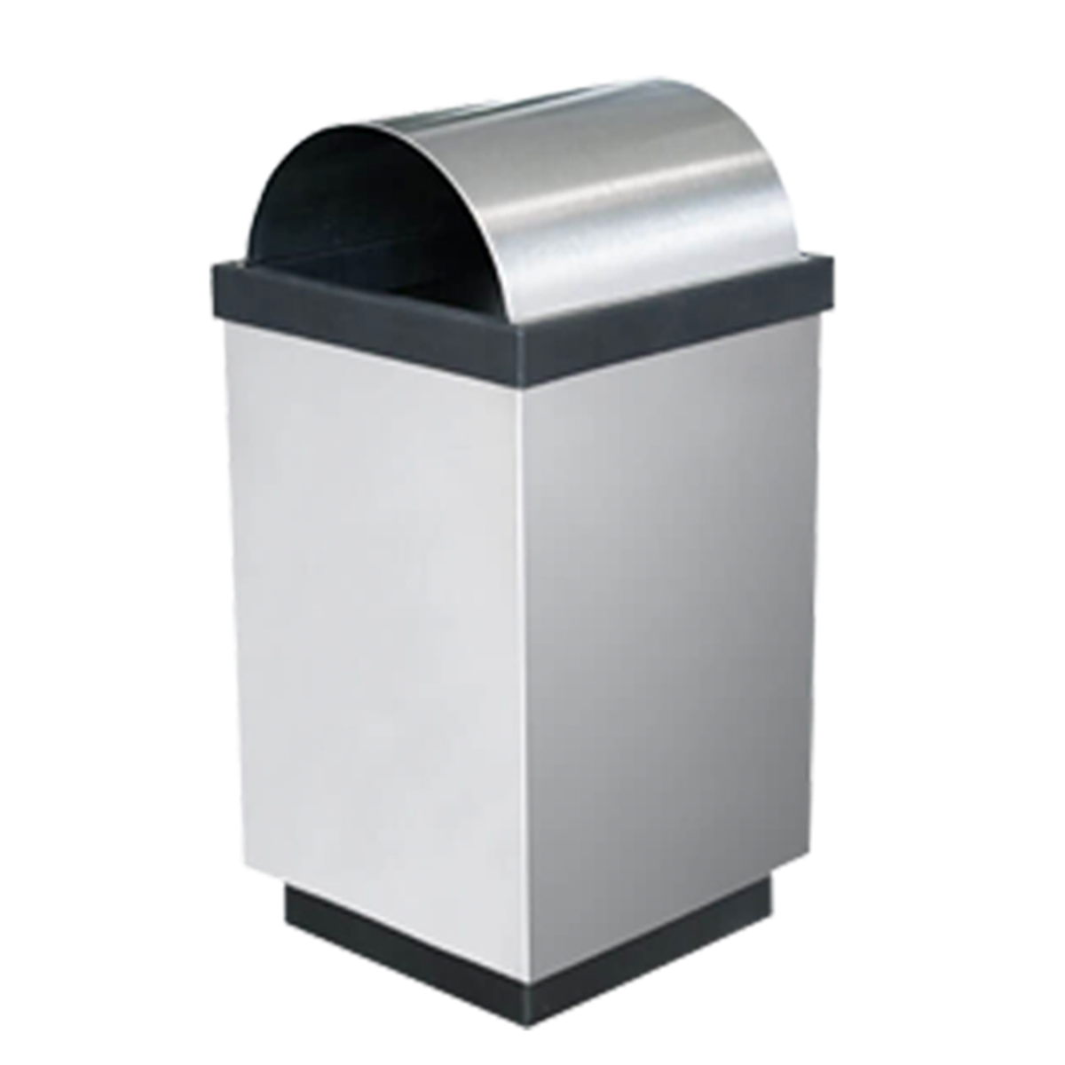 Bote de Basura Cubo con Tapa Abombada de Acero Inoxidable – 110 Litros