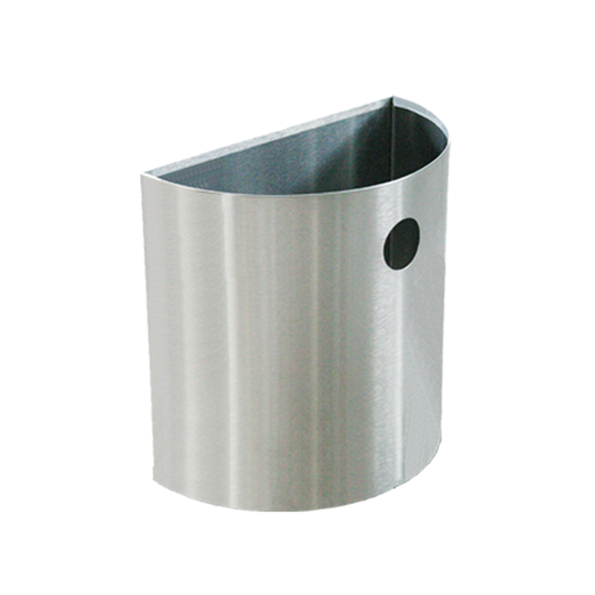 Papelera Medio Punto de Acero Inoxidable | Diseño Semicircular 16 Litros