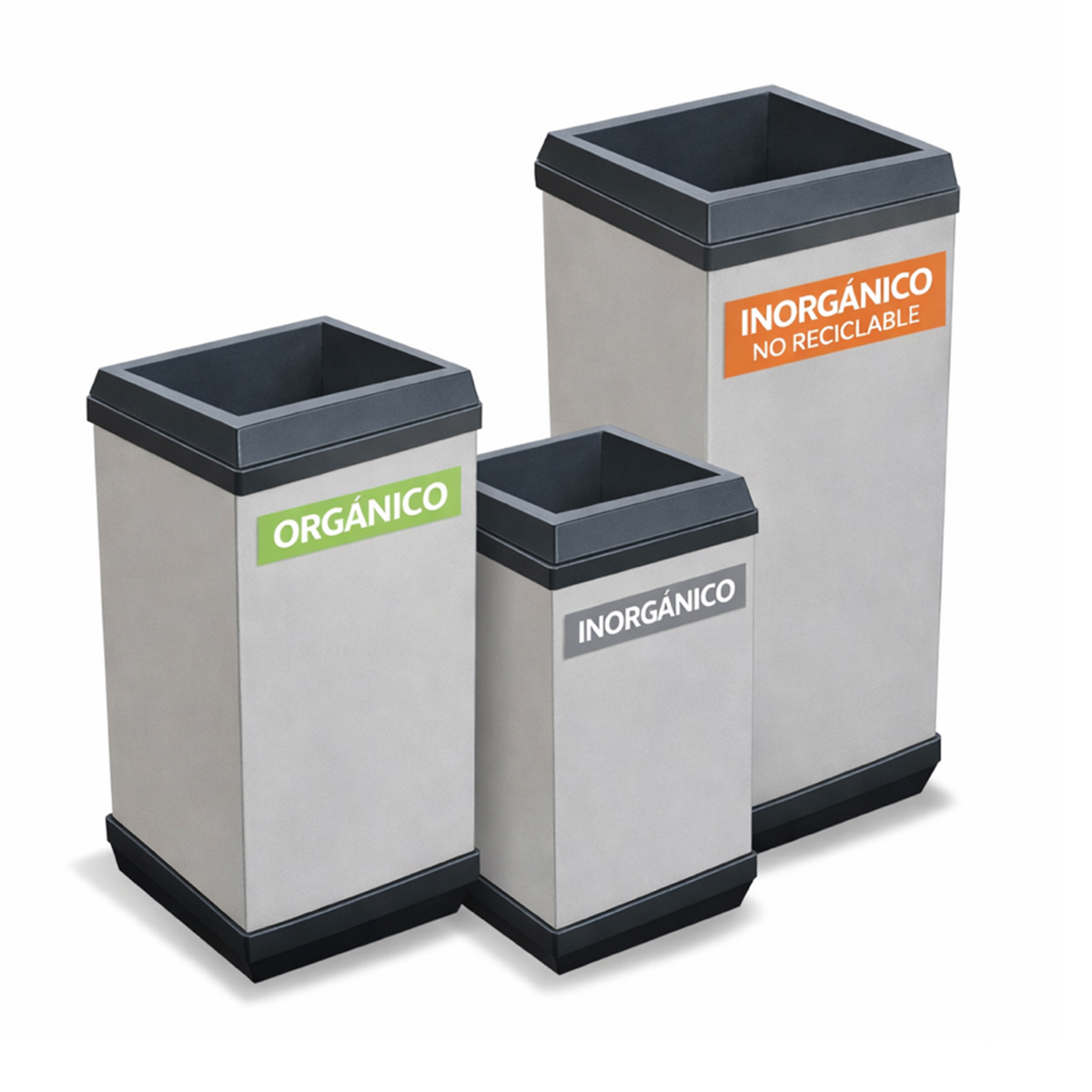 Bote de Basura Cubo con Aro para Reciclaje – Acero Inoxidable | 26, 33 y 47 Litros