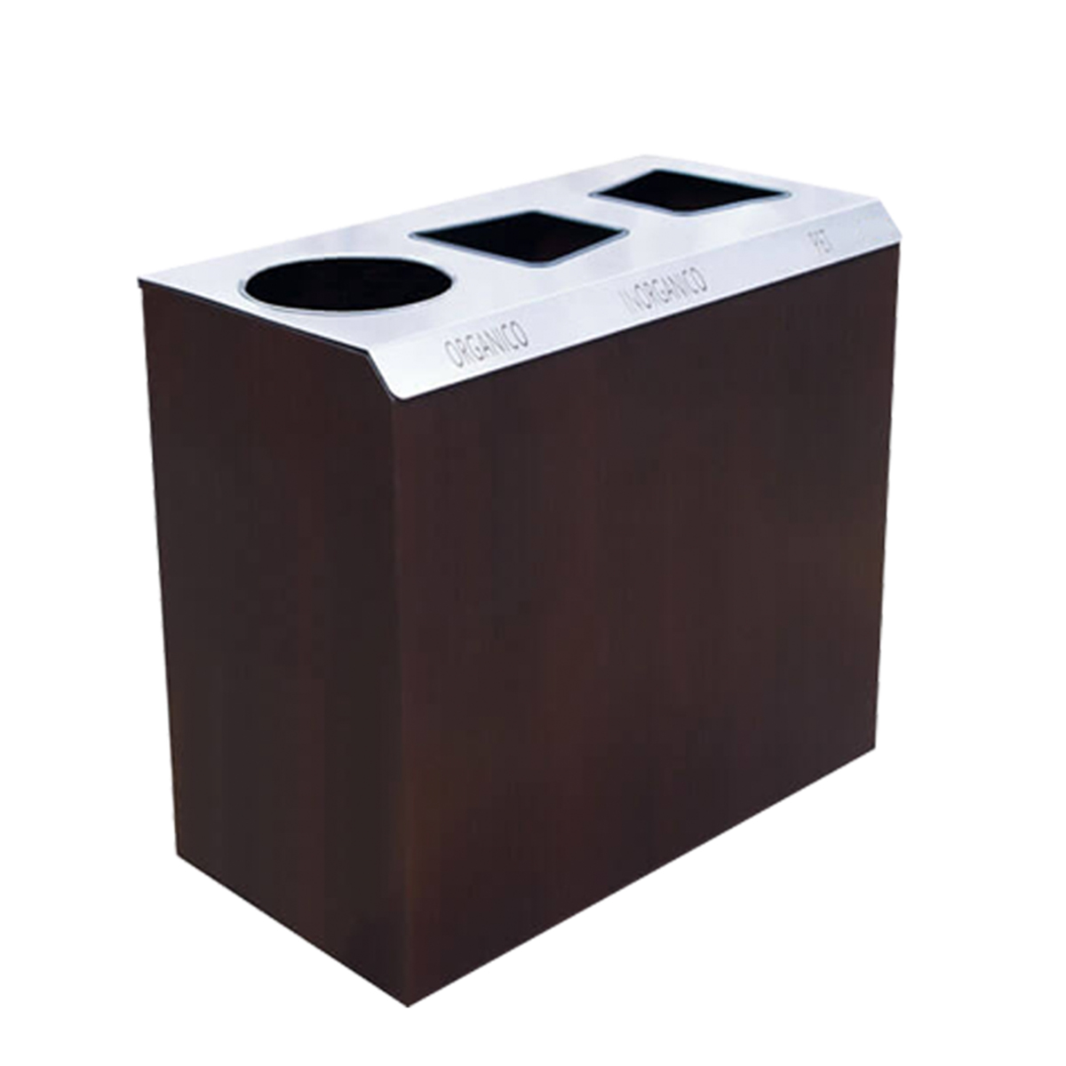 Basurero Office B de Madera con Triple Separación – Diseño Ejecutivo