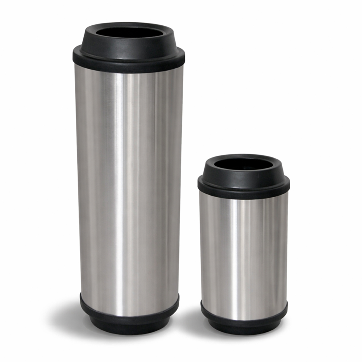 Bote de Basura de Acero Inoxidable con Tapa Tipo Pila – 14 y 26 Litros